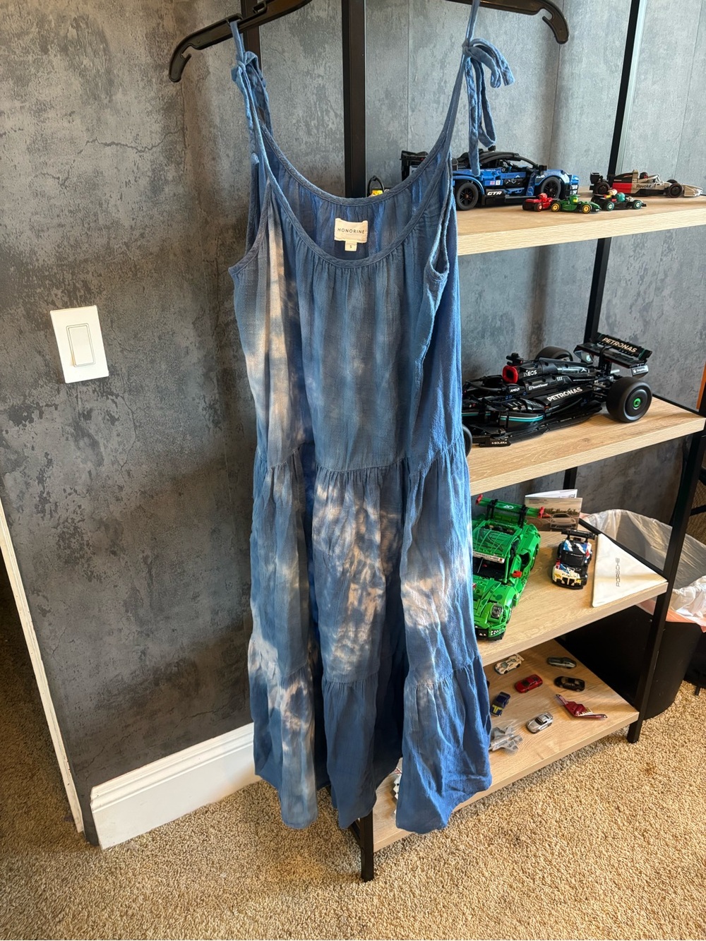 Honorine Blue Tiered Maxi Dress